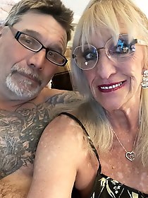 Half-naked explosive mature women posing.