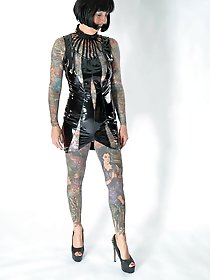 Old dame is covered with jizz