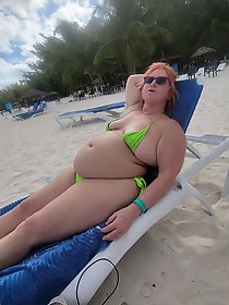 Long-legged mature mamas are playing alone