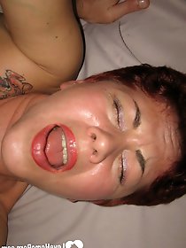 Dipping my cock into her banana vagina