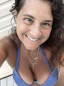 Sunning in Sexy Purple Bikini