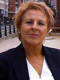 Shameless older mistresses are posing naked on the street