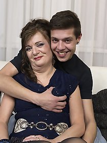 Horny mature lady playing with her toy boy