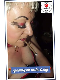 Big breasted old dames were drilled hard