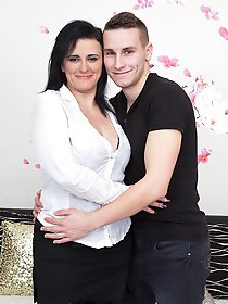 Horny housewife playing with her younger lover