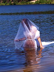 Lory with two fingers in her vagina